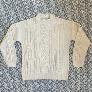 Women's Amour Vert Demiah Organic Cotton Sweater in Ivory, Size S-NWOT tag incl